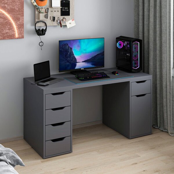 Alen íróasztal, antracit, 150 cm – TR506MNR3863