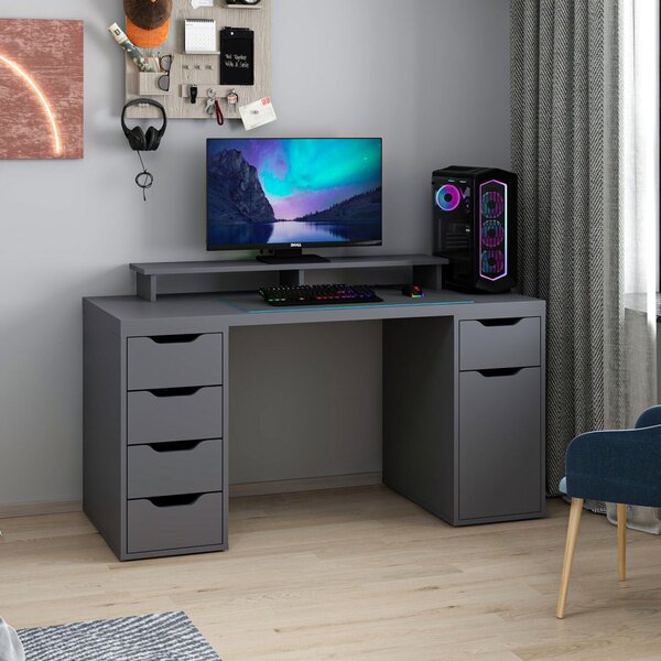 Alen íróasztal, antracit, 150 cm – TR506MNR3863