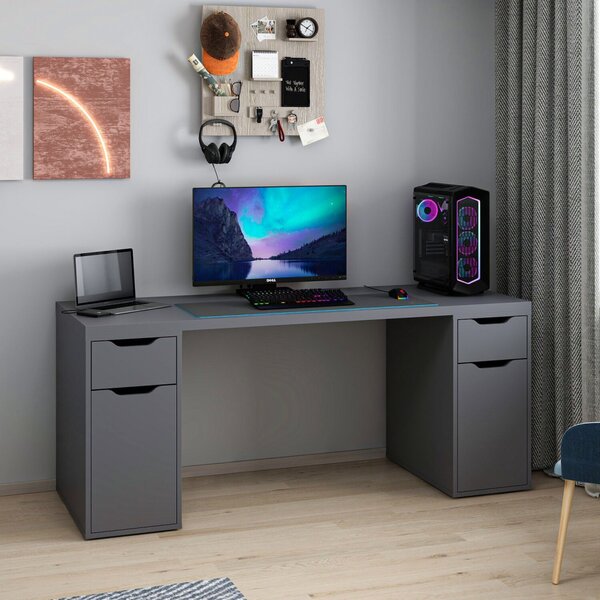 Alen íróasztal, antracit, 180 cm – TR506MNR3867