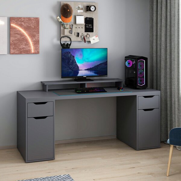 Alen íróasztal, antracit, 180 cm – TR506MNR3867