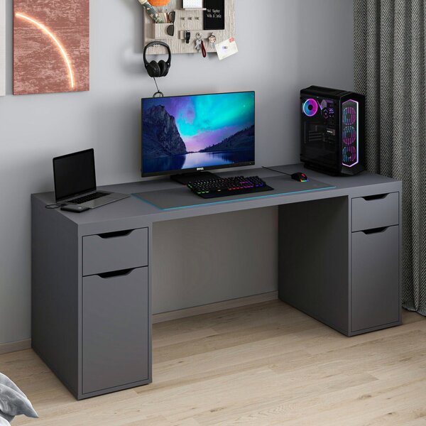 Alen íróasztal, antracit, 180 cm – TR506MNR3867