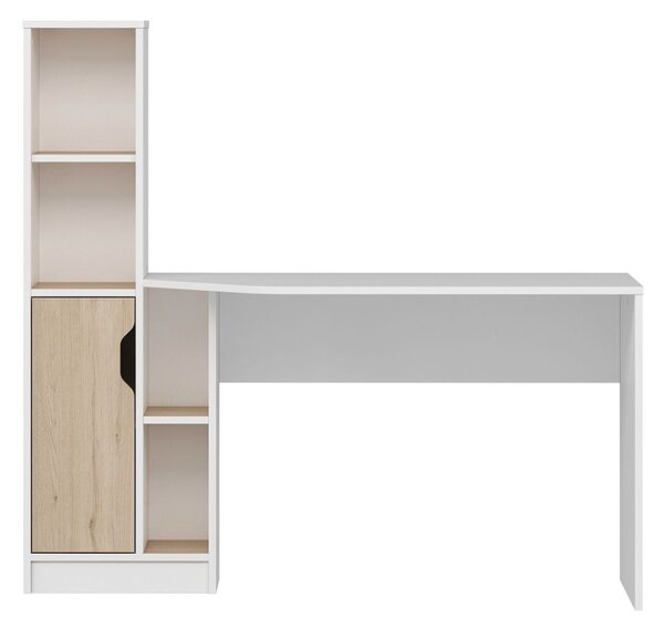 Viora íróasztal, fehér-dió, 150 cm