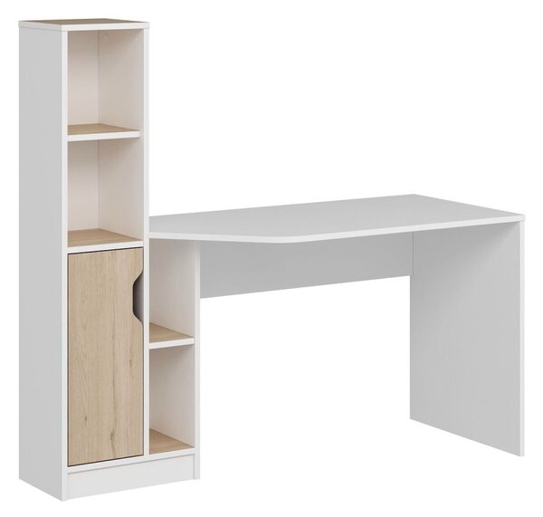 Viora íróasztal, fehér-dió, 150 cm