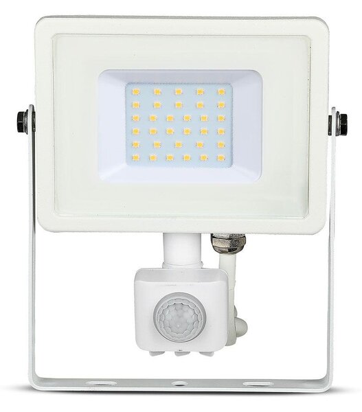 V-TAC mozgásérzékelős LED reflektor 30W meleg fehér Samsung chip - SKU 457