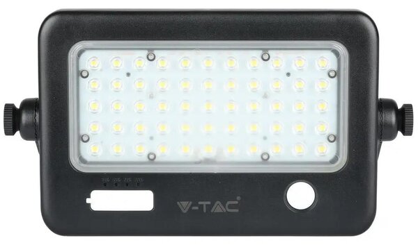 V-TAC napelemes mozgásérzékelős LED reflektor 10W természetes fehér 110 Lm/W - SKU 8674