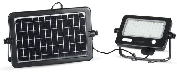 V-TAC napelemes mozgásérzékelős LED reflektor 10W természetes fehér 110 Lm/W - SKU 8674