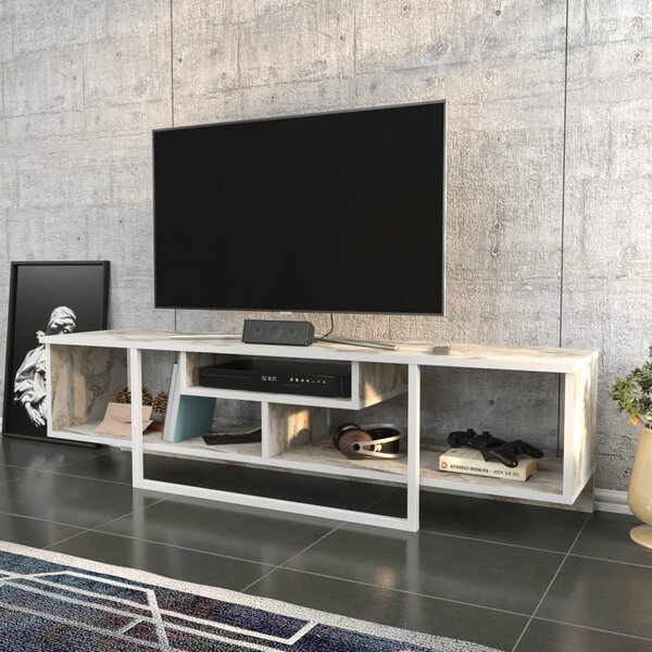 Asal TV-állvány, fehér, 150 cm