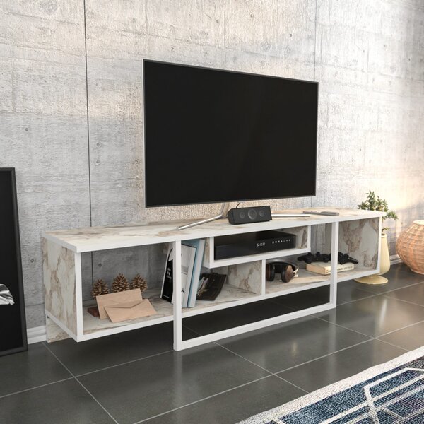 Asal TV-állvány, fehér, 150 cm