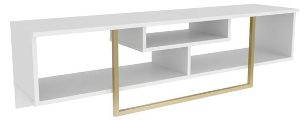 Asal TV-állvány, fehér-arany, 150 cm