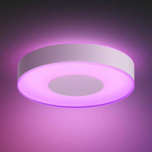 Philips Hue Infuse LED mennyezeti világítás, dimmelhető fényerő, 38,1 cm, fehér,, Fehér / opál, Nappali / Étkező, fém, Modern