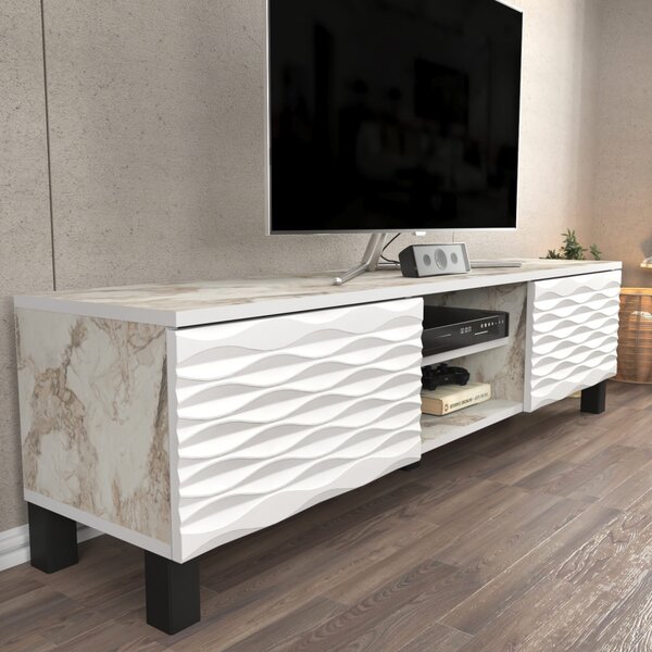 Lukas TV-állvány, fehér, 150 cm – TR322RTC2151