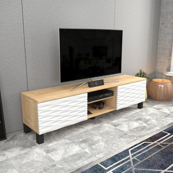 Lukas TV-állvány, fehér, 150 cm – TR322RTC2152