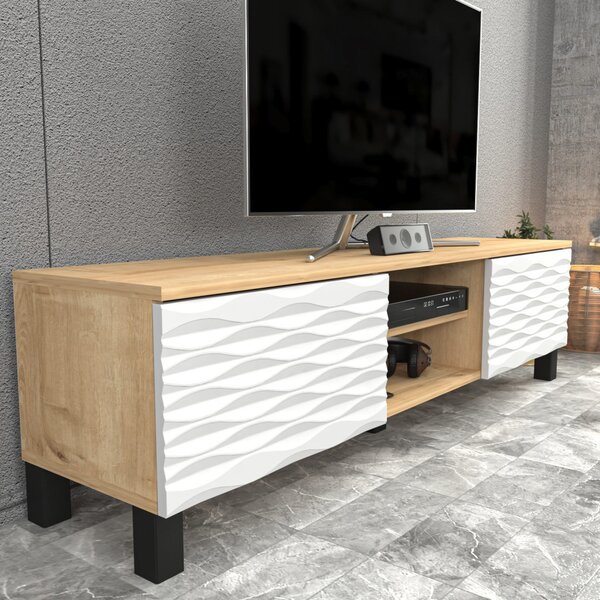 Lukas TV-állvány, fehér, 150 cm – TR322RTC2152