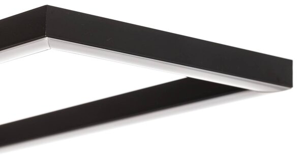 Briloner Frame LED mennyezeti lámpa, távirányítóval, fekete, dimmelhető, Fekete, Nappali / Étkező, fém, Modern
