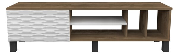 Olyo TV-állvány, dió-fehér, 140 cm