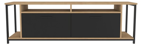 Omar TV-állvány, tölgy-fekete, 160 cm