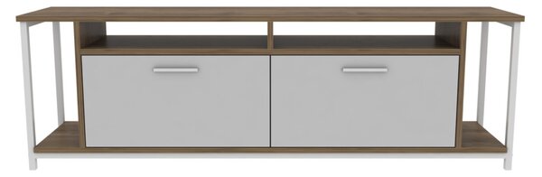 Omar TV-állvány, fehér-dió, 160 cm