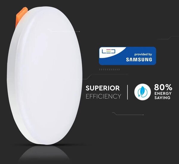 V-TAC süllyeszthető mennyezeti kerek LED panel 12W hideg fehér - SKU 729
