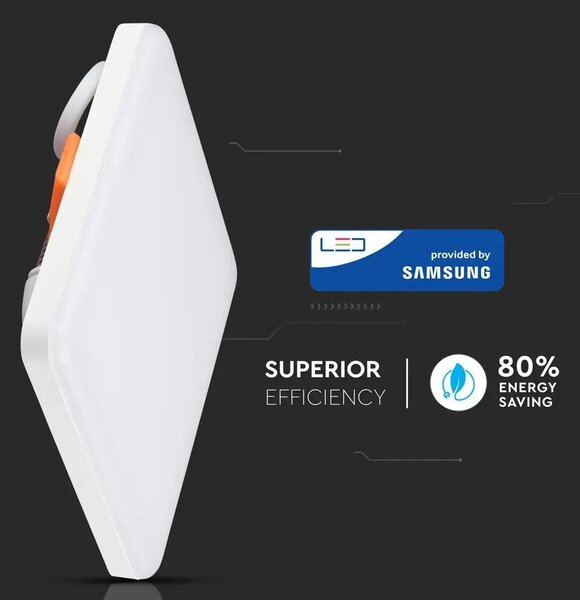 V-TAC süllyeszthető mennyezeti szögletes LED panel 12W hideg fehér - SKU 732