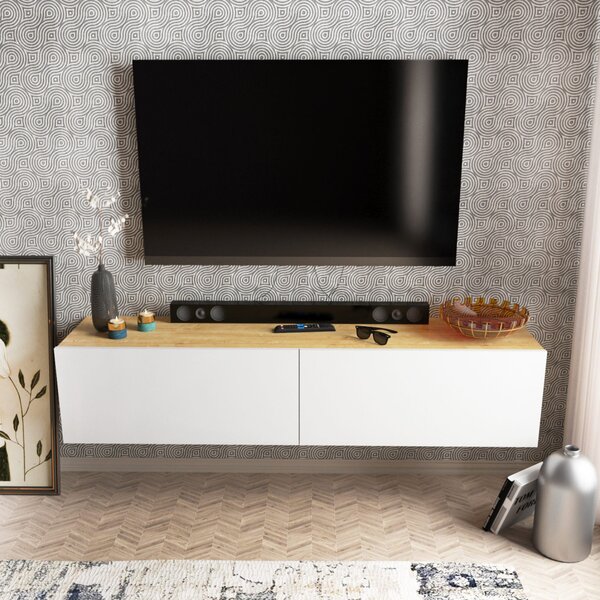 Poling TV-állvány, fehér-dió, 159,7 cm