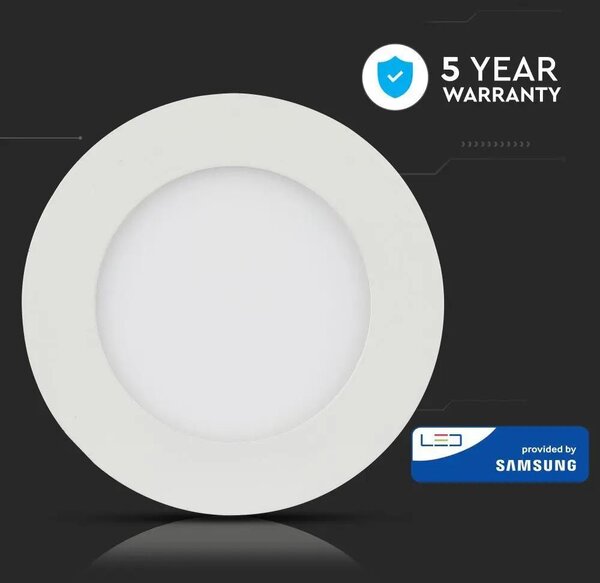 V-TAC süllyeszthető mennyezeti kerek LED panel 24W meleg fehér - SKU 724