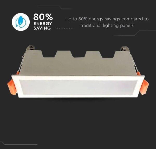 V-TAC süllyeszthető mennyezeti hosszúkás LED panel 10W meleg fehér - SKU 6401
