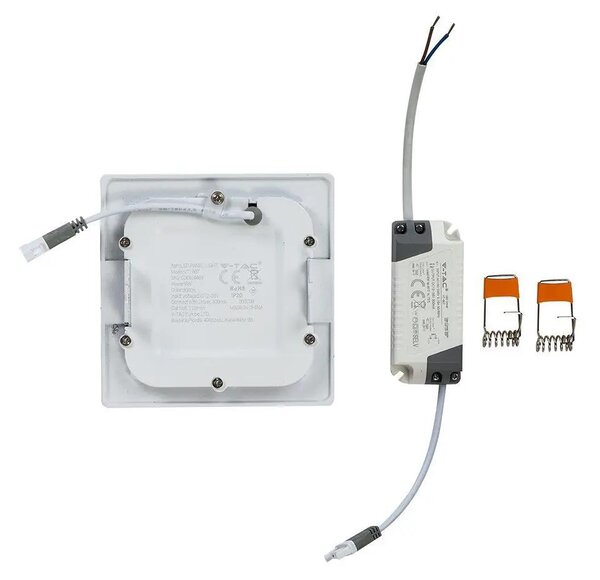 V-TAC süllyeszthető mennyezeti szögletes LED panel 6W meleg fehér - SKU 4863