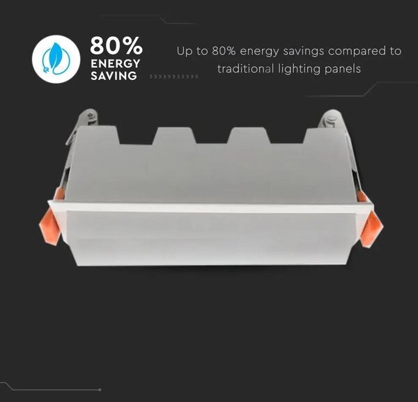 V-TAC süllyeszthető mennyezeti hosszúkás LED panel 10W hideg fehér - SKU 6412