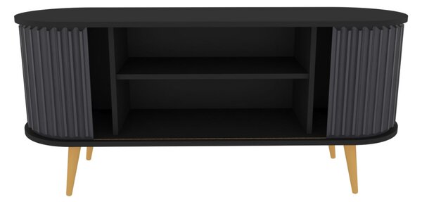 Stor TV-állvány, fekete-antracit, 140 cm