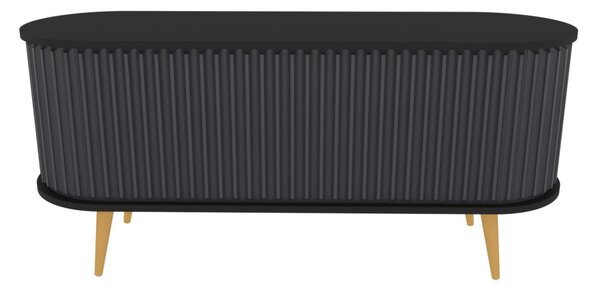 Stor TV-állvány, fekete-antracit, 140 cm
