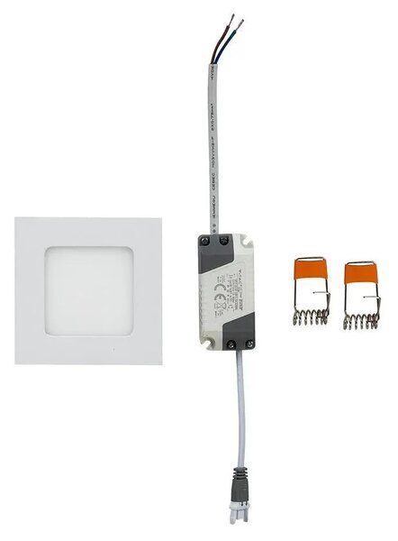 V-TAC süllyeszthető mennyezeti szögletes LED panel 3W hideg fehér - SKU 6297
