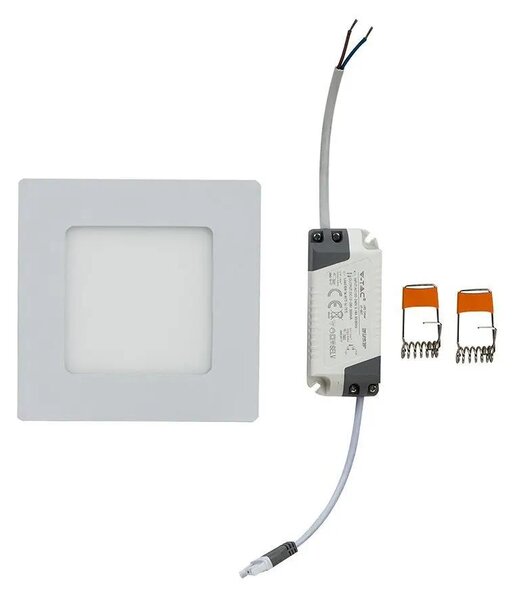 V-TAC süllyeszthető mennyezeti szögletes LED panel 6W meleg fehér - SKU 4863