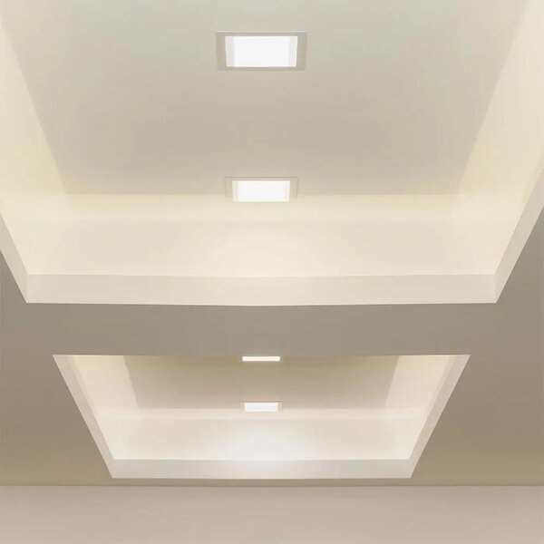 V-TAC süllyeszthető mennyezeti szögletes LED panel 6W meleg fehér - SKU 4863