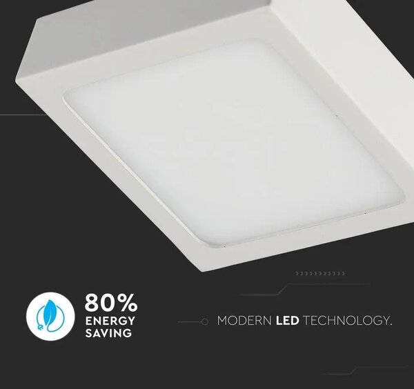 V-TAC falon kívüli mennyezeti szögletes LED panel 12W meleg fehér - SKU 4913