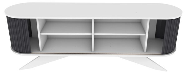 Stor TV-állvány, antracit-fehér, 180 cm