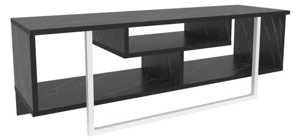 Asal TV-állvány, fekete-fehér, 120 cm