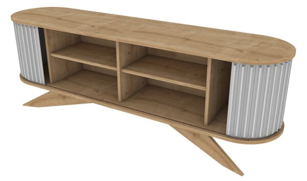 Stor TV-állvány, fehér, 180 cm