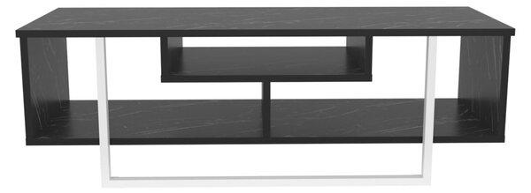 Asal TV-állvány, fekete-fehér, 120 cm