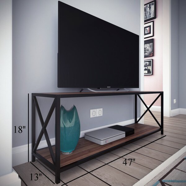 Xena TV-állvány, fekete-dió, 120 cm