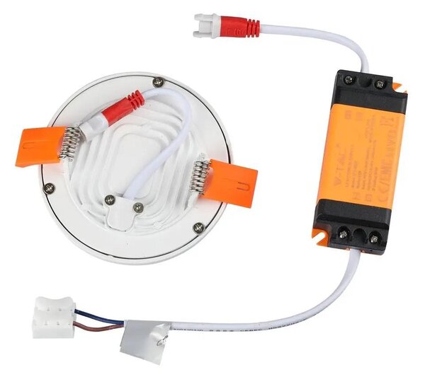 V-TAC süllyeszthető mennyezeti kerek LED panel vékony kerettel 8W meleg fehér - SKU 4931
