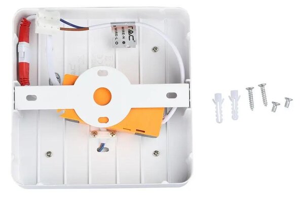 V-TAC falon kívüli mennyezeti szögletes LED panel 15W meleg fehér - SKU 4925