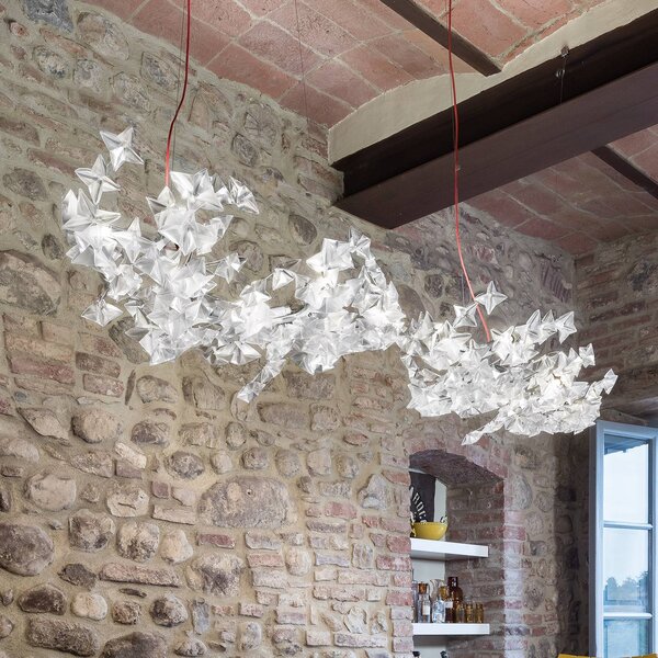 Slamp Hanami Suspension lógó lámpa, piros kábel, dimmelhető, Nappali / Étkező, Műanyag, Dizájn