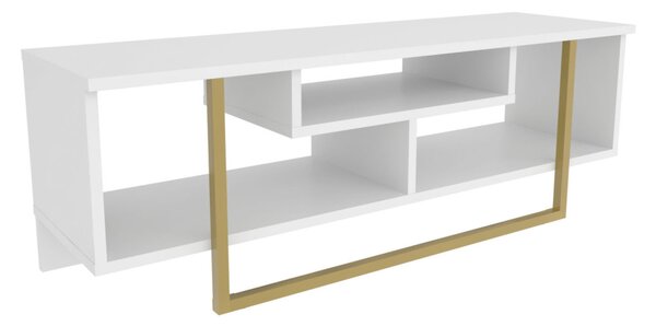 Asal TV-állvány, arany-fehér, 120 cm