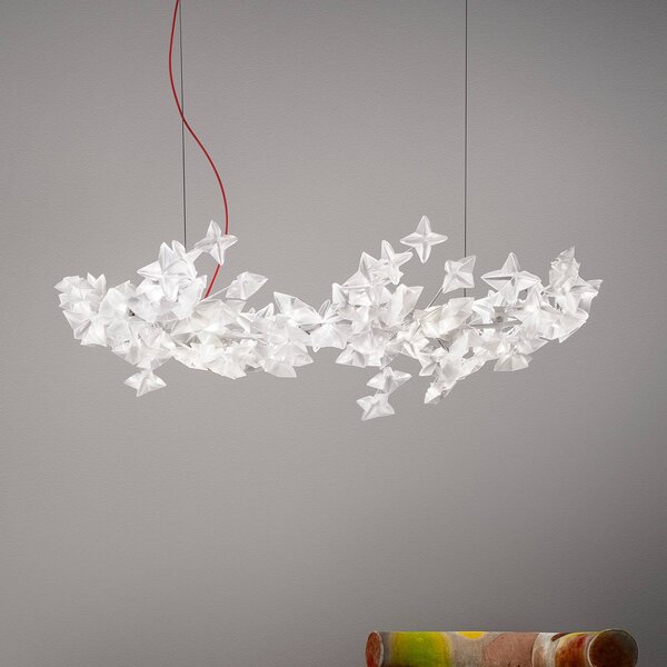Slamp Hanami Suspension lógó lámpa, piros kábel, dimmelhető, Nappali / Étkező, Műanyag, Dizájn