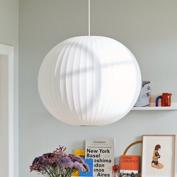 HAY Nelson Ball Bubble függőlámpa L Ø 68 cm, dimmelhető, Fehér / opál, Nappali / Étkező, Műanyag, Dizájn