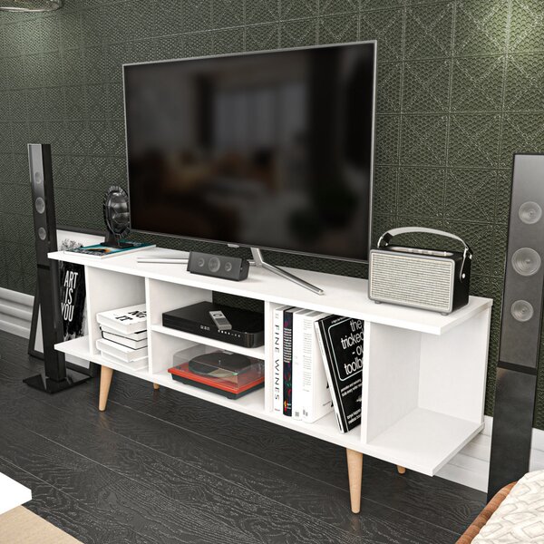 Akya TV-állvány, fehér, 160 cm – TR322RTC2198