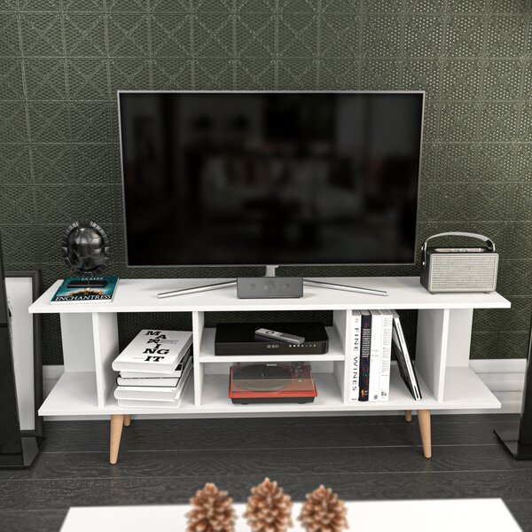 Akya TV-állvány, fehér, 160 cm – TR322RTC2198