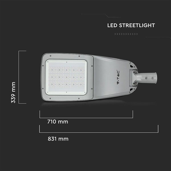 V-TAC utcai LED lámpa, térvilágító ledes lámpatest 160W természetes fehér - SKU 543