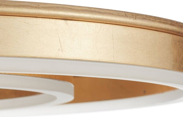 Helestra Sona LED dimm. menny. lámpa Ø60cm arany, dimmelhető, Sárgaréz / arany, Folyosó, fém, Modern
