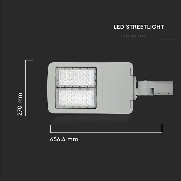 V-TAC utcai LED lámpa, térvilágító ledes lámpatest 100W hideg fehér - SKU 884